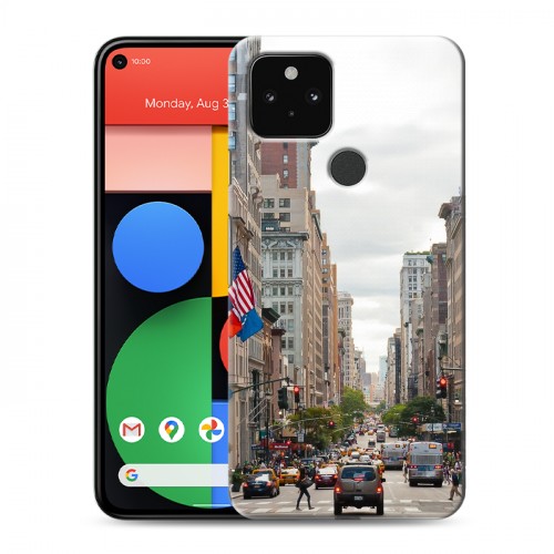 Дизайнерский пластиковый чехол для Google Pixel 5 Нью-Йорк