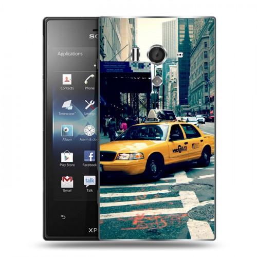 Дизайнерский пластиковый чехол для Sony Xperia acro S Нью-Йорк