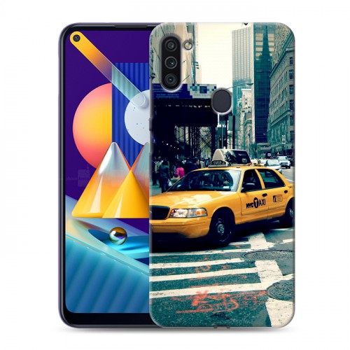 Дизайнерский пластиковый чехол для Samsung Galaxy M11 Нью-Йорк