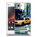 Дизайнерский пластиковый чехол для Sony Xperia L Нью-Йорк