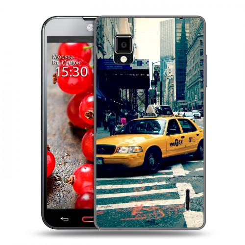 Дизайнерский пластиковый чехол для LG Optimus G Нью-Йорк