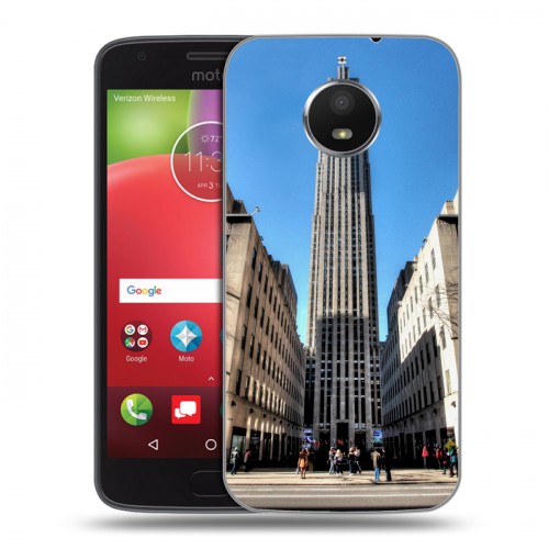 Дизайнерский пластиковый чехол для Motorola Moto E4 Plus Нью-Йорк
