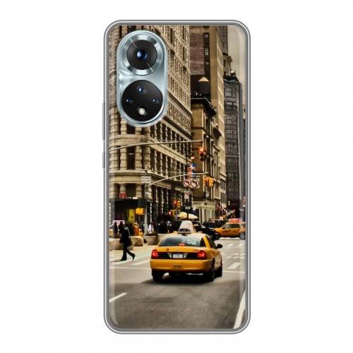 Дизайнерский силиконовый с усиленными углами чехол для Huawei Honor 50 Нью-Йорк