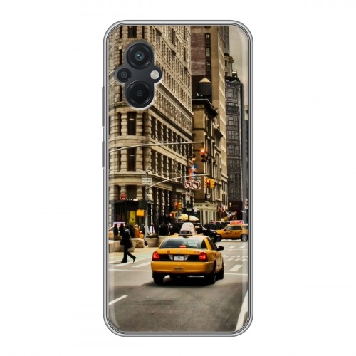 Дизайнерский силиконовый с усиленными углами чехол для Xiaomi Poco M5 Нью-Йорк