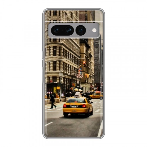Дизайнерский силиконовый с усиленными углами чехол для Google Pixel 7 Pro Нью-Йорк