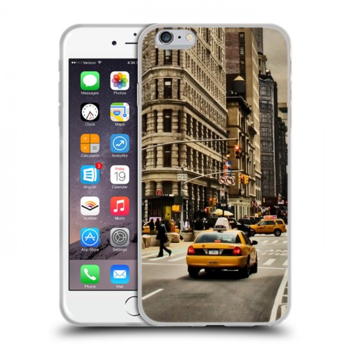 Дизайнерский силиконовый чехол для Iphone 6 Plus/6s Plus Нью-Йорк