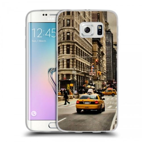 Дизайнерский пластиковый чехол для Samsung Galaxy S6 Edge Нью-Йорк