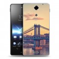 Дизайнерский пластиковый чехол для Sony Xperia TX Нью-Йорк