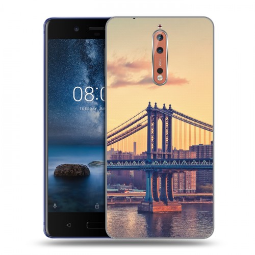 Дизайнерский пластиковый чехол для Nokia 8 Нью-Йорк