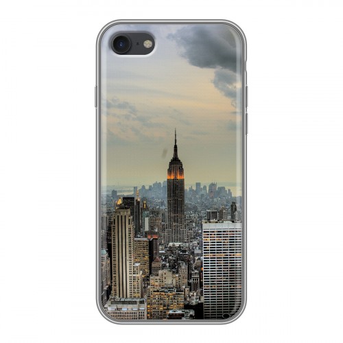 Дизайнерский силиконовый с усиленными углами чехол для Iphone 7 Нью-Йорк