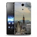 Дизайнерский пластиковый чехол для Sony Xperia TX Нью-Йорк