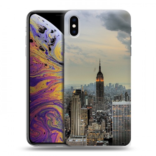 Дизайнерский силиконовый чехол для Iphone Xs Max Нью-Йорк