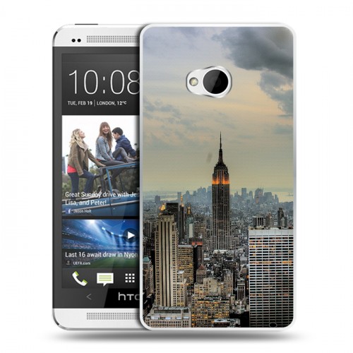 Дизайнерский пластиковый чехол для HTC One (M7) Dual SIM Нью-Йорк