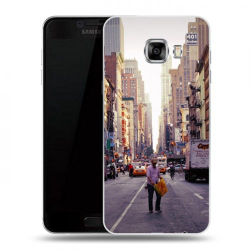 Дизайнерский пластиковый чехол для Samsung Galaxy C5 Нью-Йорк