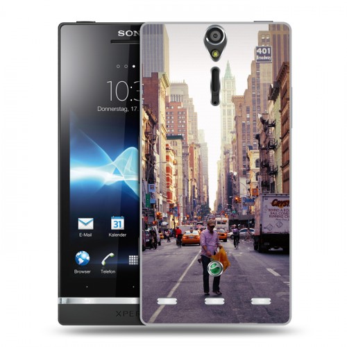 Дизайнерский пластиковый чехол для Sony Xperia S Нью-Йорк