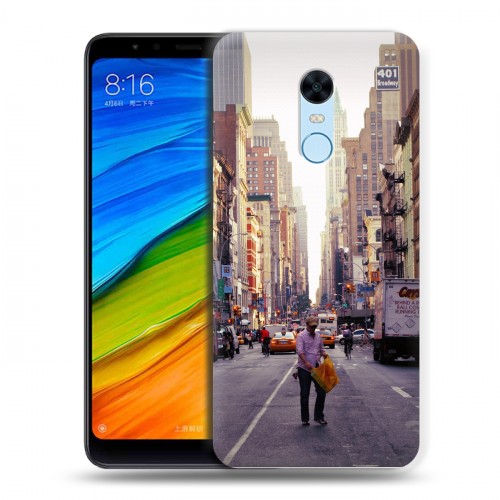 Дизайнерский пластиковый чехол для Xiaomi RedMi 5 Plus Нью-Йорк