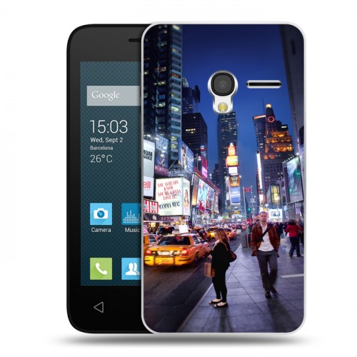 Дизайнерский пластиковый чехол для Alcatel One Touch Pixi 3 (4.0) Нью-Йорк