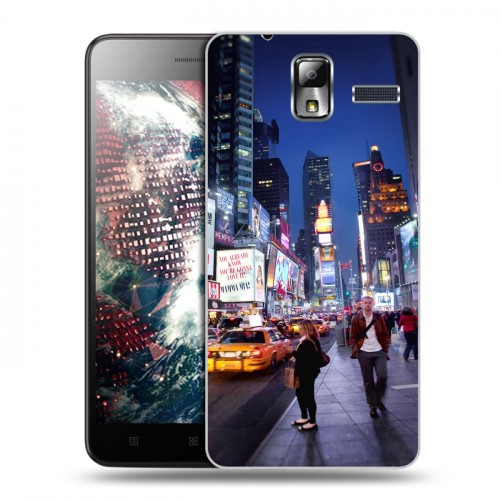 Дизайнерский силиконовый чехол для Lenovo S580 Ideaphone Нью-Йорк
