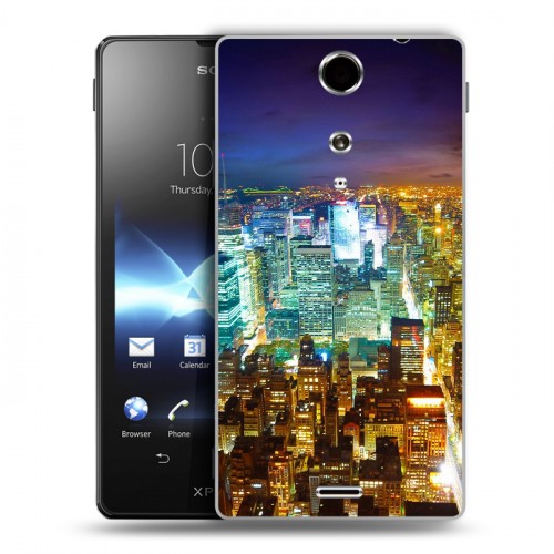 Дизайнерский пластиковый чехол для Sony Xperia TX Нью-Йорк