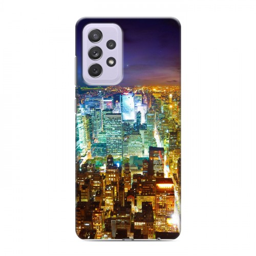 Дизайнерский силиконовый с усиленными углами чехол для Samsung Galaxy A72 Нью-Йорк
