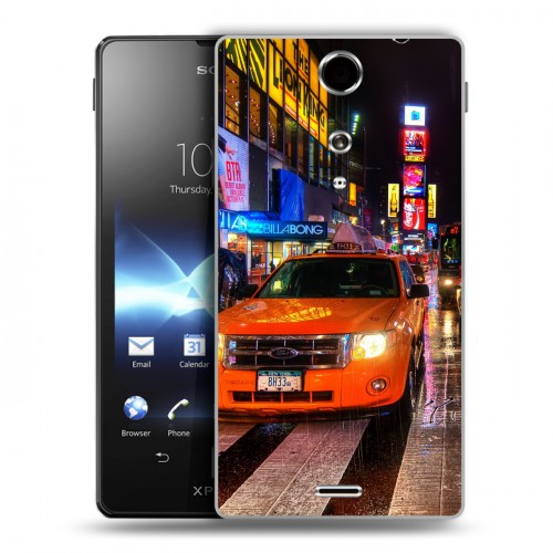 Дизайнерский пластиковый чехол для Sony Xperia TX Нью-Йорк