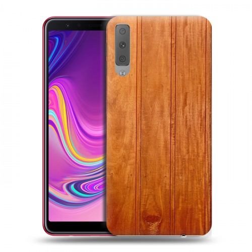 Дизайнерский силиконовый с усиленными углами чехол для Samsung Galaxy A7 (2018) Дерево
