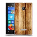 Дизайнерский пластиковый чехол для Microsoft Lumia 435 Дерево
