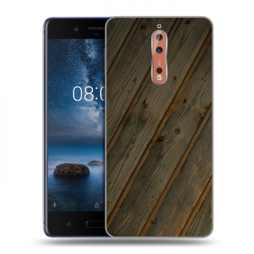 Дизайнерский пластиковый чехол для Nokia 8 Дерево