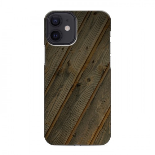 Дизайнерский силиконовый с усиленными углами чехол для Iphone 12 Mini Дерево