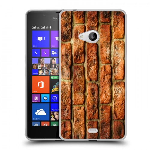 Дизайнерский пластиковый чехол для Microsoft Lumia 540 Кирпич