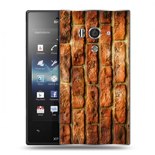 Дизайнерский пластиковый чехол для Sony Xperia acro S Кирпич