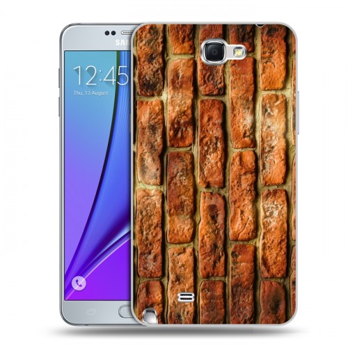 Дизайнерский пластиковый чехол для Samsung Galaxy Note 2 Кирпич