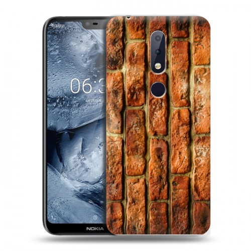 Дизайнерский силиконовый чехол для Nokia 6.1 Plus Кирпич