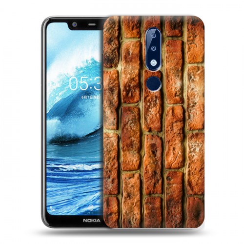 Дизайнерский силиконовый чехол для Nokia 5.1 Plus Кирпич