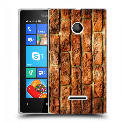 Дизайнерский пластиковый чехол для Microsoft Lumia 435 Кирпич