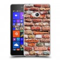 Дизайнерский пластиковый чехол для Microsoft Lumia 540 Кирпич