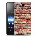 Дизайнерский пластиковый чехол для Sony Xperia TX Кирпич