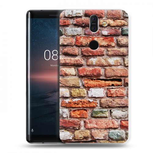 Дизайнерский пластиковый чехол для Nokia 8 Sirocco Кирпич