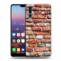 Дизайнерский силиконовый с усиленными углами чехол для Huawei P20 Pro Кирпич