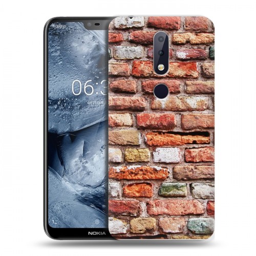 Дизайнерский пластиковый чехол для Nokia 6.1 Plus Кирпич