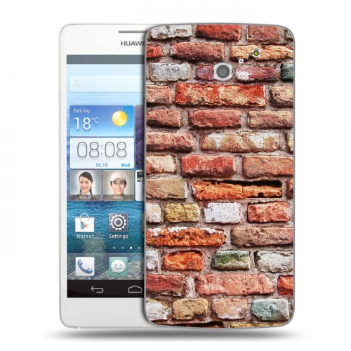 Дизайнерский пластиковый чехол для Huawei Ascend D2 Кирпич