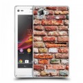 Дизайнерский пластиковый чехол для Sony Xperia L Кирпич