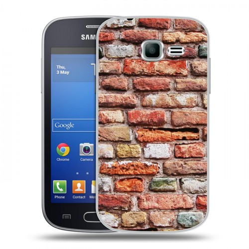 Дизайнерский пластиковый чехол для Samsung Galaxy Trend Lite Кирпич