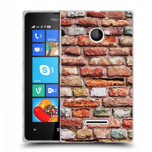 Дизайнерский пластиковый чехол для Microsoft Lumia 435 Кирпич