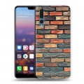 Дизайнерский силиконовый с усиленными углами чехол для Huawei P20 Pro Кирпич