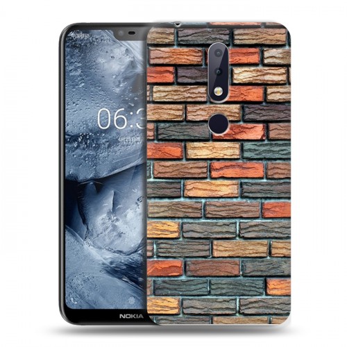 Дизайнерский пластиковый чехол для Nokia 6.1 Plus Кирпич