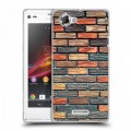 Дизайнерский пластиковый чехол для Sony Xperia L Кирпич