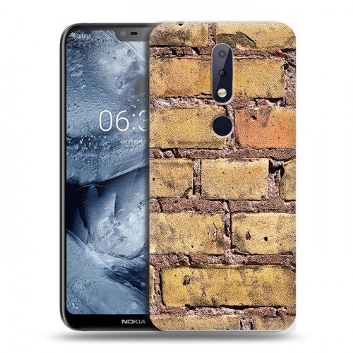 Дизайнерский пластиковый чехол для Nokia 6.1 Plus Кирпич