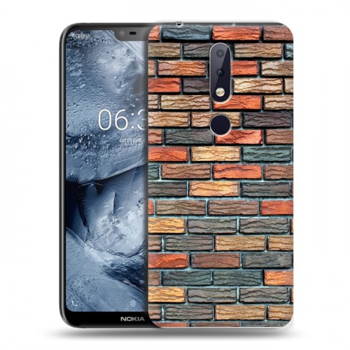 Дизайнерский силиконовый чехол для Nokia 6.1 Plus Кирпич