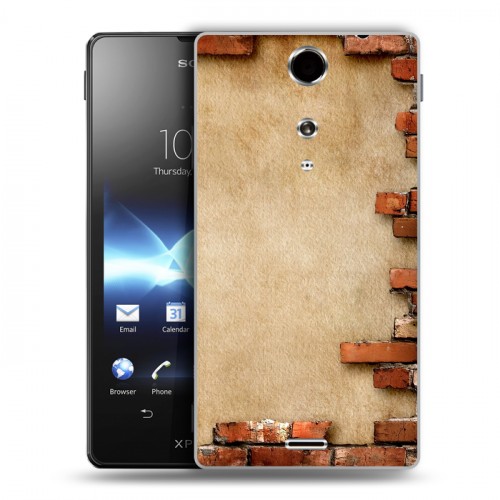 Дизайнерский пластиковый чехол для Sony Xperia TX Кирпич